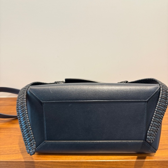 Celine Smooth Calfskin Micro Bi-Color Braided Belt Bag Dark Sea - Picture 4 of 10